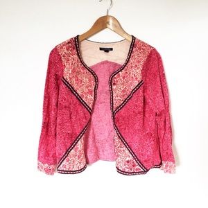 🌵3/$15 AEO quilted floral cardigan sweater blouse